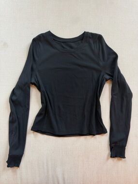 Cotton On Black Long-Sleeve Crewneck Top